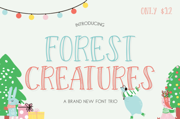 Forest Creatures Trio: A Whimsical Display Delight