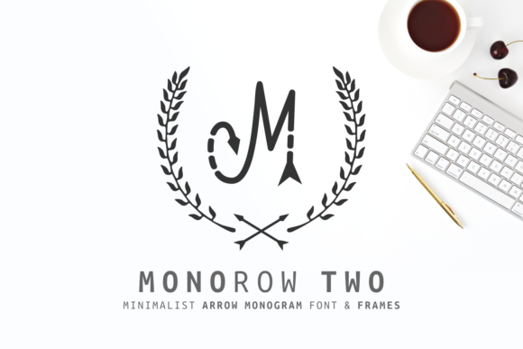 Monorow Two: A Minimalist Arrow Monogram Font for Editorial Elegance