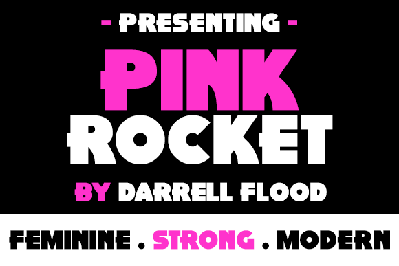 Pink Rocket: A Bold and Feminine Display Font for Editorial Design